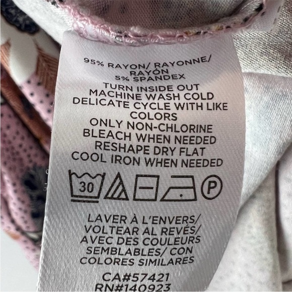 Loft Floral High Neck Tiered Halter Dress Size L - Picture 8 of 9